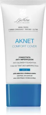 Тональный крем BioNike Aknet Comfort Cover матирующий, с высокой степенью покрытия, 30 мл