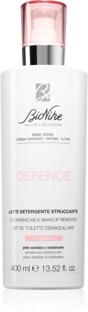 Молочко для снятия макияжа BioNike Defence очищающее, для чувствительной кожи, 400 мл