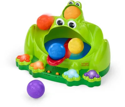 Игрушка интерактивная Bright Starts Poppin' Ball Frog развивающая, со звуками, разноцветная, 1 шт 6 m+