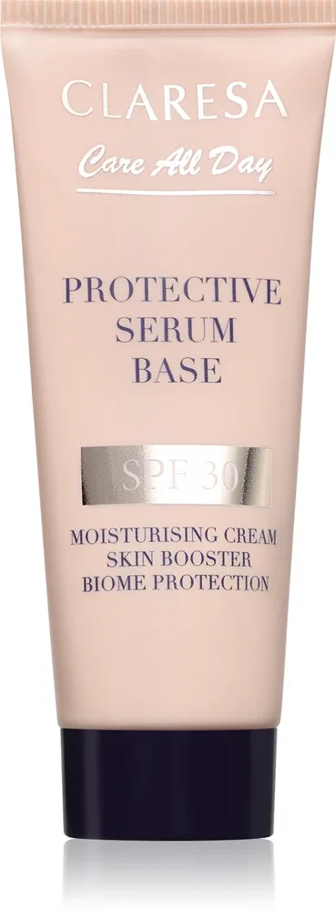 Сыворотка для лица Claresa Care All Day Protective Serum Base увлажняющая, для всех типов кожи, 30 мл, оттенок SPF 30 Universal