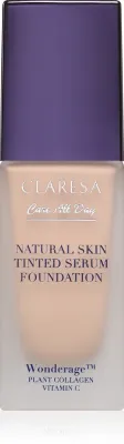 Тональная сыворотка Claresa Care All Day Natural Skin Tinted Serum Foundation с лёгким покрытием, светлый оттенок, 32 мл
