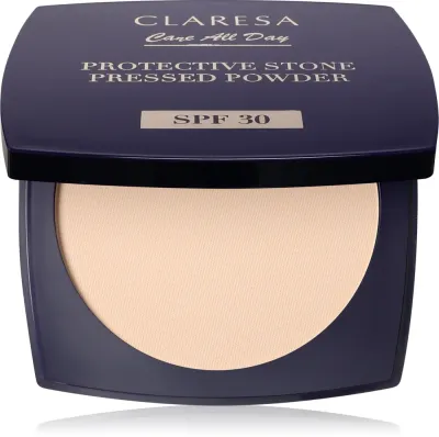 Пудра для лица Claresa Care All Day Protective Stone Pressed Powder компактная, с SPF, универсальный оттенок, 10 г