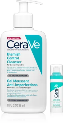 Набор для ухода за кожей лица CeraVe Control Cleanser Retinol Serum Duo с ретинолом, для проблемной кожи, 236 мл + 30 мл