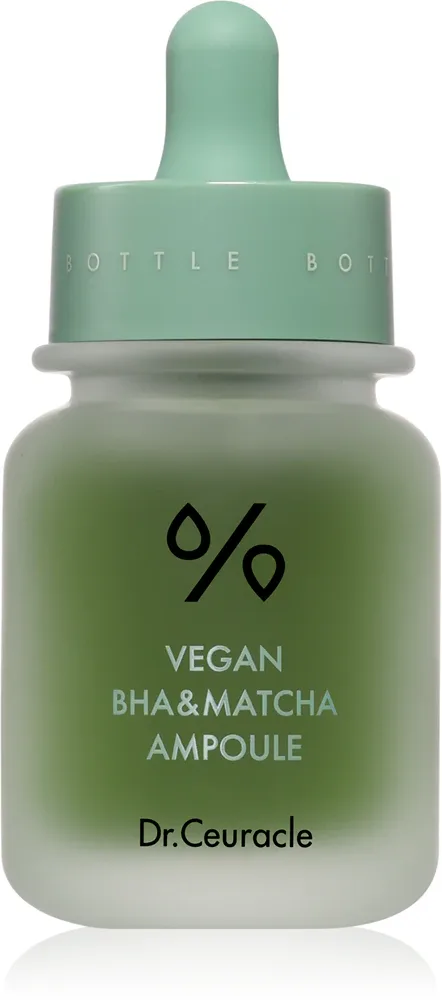 Сыворотка для лица Dr.Ceuracle Vegan BHA Matcha Ampoule с кислотами BHA, для жирной кожи, 30 мл