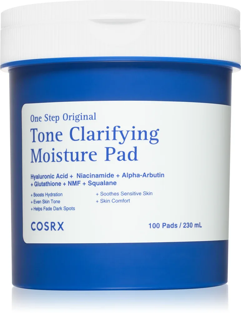 Пэды для лица Cosrx One Step Original Tone Clarifying Moisture Pad тонизирующие, выравнивающие тон, 100 шт