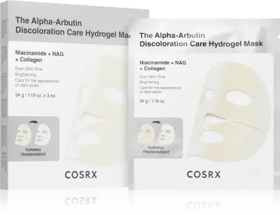 Маска для лица Cosrx The Alpha-Arbutin Discoloration Care гидрогелевая, выравнивающая тон, 3 шт. по 34 г