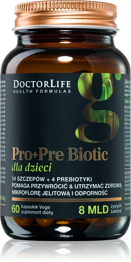 Биологически активная добавка Doctor Life Pro+Pre Biotic dla dzieci с пробиотиками и пребиотиками, для детей, 60 капсул
