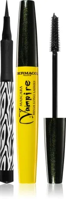 Набор косметики для глаз Dermacol Black Sensation с тушью и подводкой, 1 шт