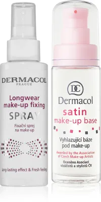 Набор косметики для лица Dermacol Satin с базой под макияж и фиксирующим спреем, 1 шт