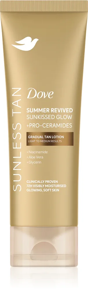 Автозагар для тела Dove Summer Revived Sunless Tan со стойким эффектом интенсивного загара, оттенок Fair 200 мл