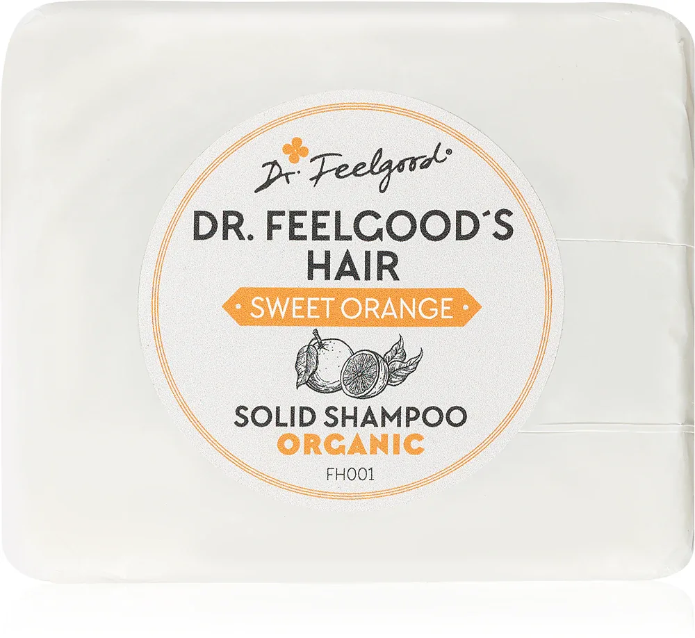 Шампунь твёрдый Dr. Feelgood Sweet Orange для всех типов волос, дорожный формат, 100 г