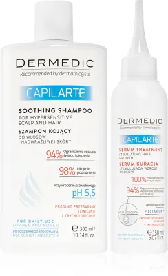 Набор для ухода за волосами Dermedic Capilarte Hair Growth шампунь и сыворотка, для чувствительной кожи головы, 1 шт