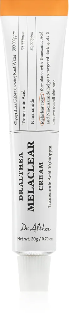 Крем для лица Dr. Althea Melaclear Cream против пигментных пятен, для чувствительной кожи, 20 г