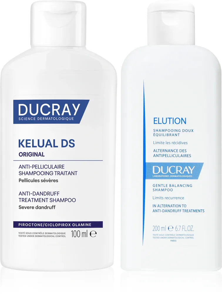 Набор шампуней Ducray Kelual DS при перхоти, для чувствительной кожи головы, 1 шт