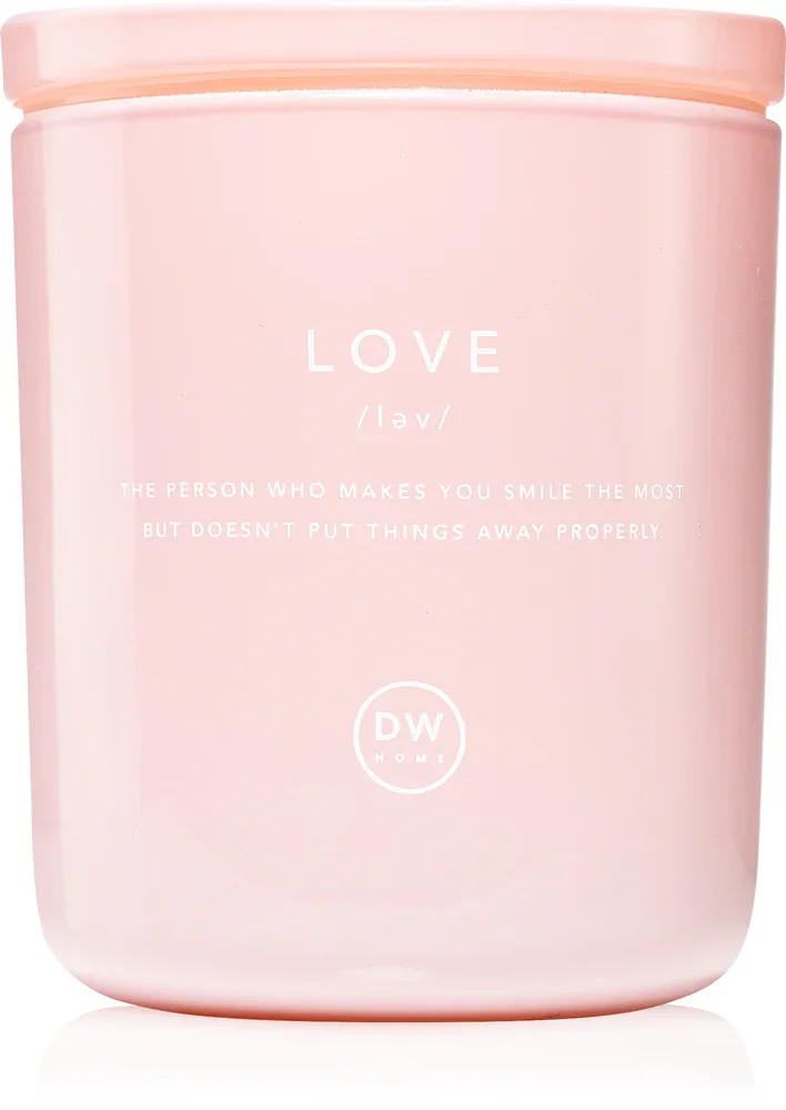 Свеча ароматическая DW Home Definitions LOVE Peony Apple цветочно-фруктовый аромат, с хлопковым фитилём, 264 г