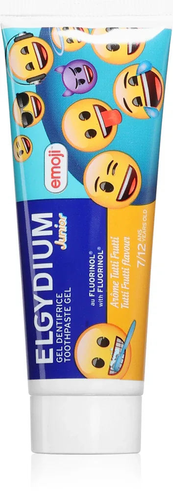 Зубная паста детская Elgydium Emoji Junior для чистки зубов, приятная на вкус, 50 мл 7-12y