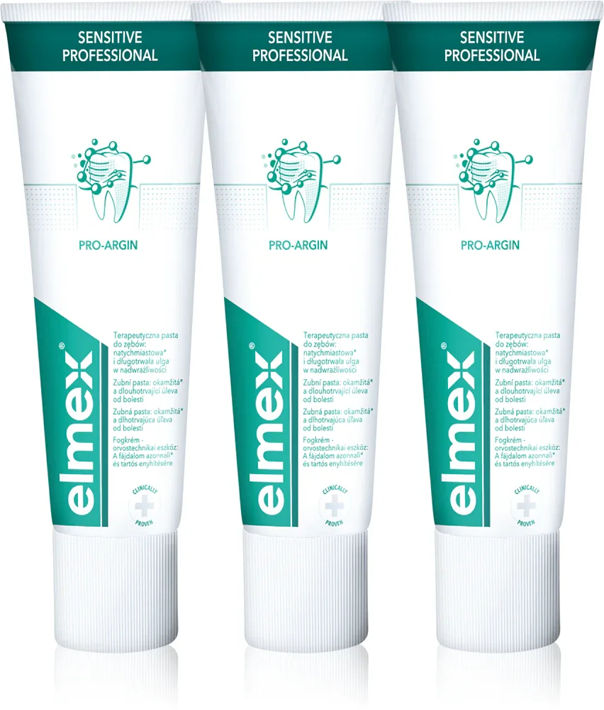 Зубная паста Elmex Sensitive Professional для чувствительных зубов, с аргинином, 3 × 75 мл