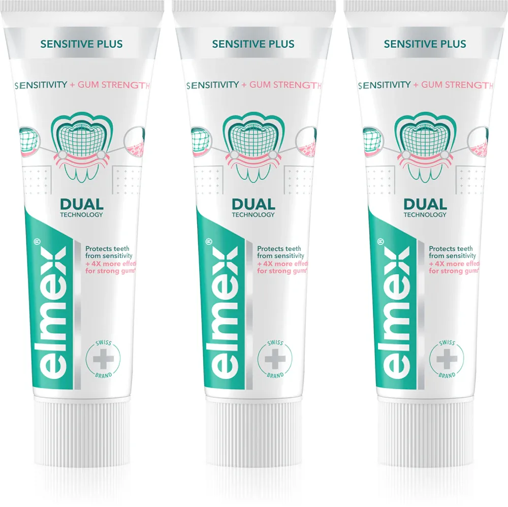 Зубная паста Elmex Sensitive Professional Repair Prevent для чувствительных зубов, 3 шт. в упаковке, 3 × 75 мл