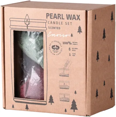 Свеча декоративная Emocio Pearl Wax Set набор с воском и фитилями, 500 г