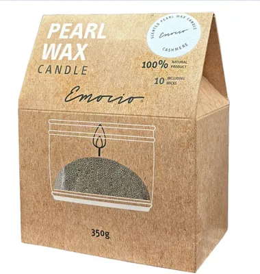 Свеча ароматическая Emocio Pearl wax Cashmere Green с хлопковым фитилём, 350 г