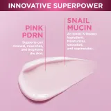 Крем для лица Eveline Cosmetics Pink Snail Glazed Skin Effect с гиалуроновой кислотой и маслом ши, 50 мл — фото 3