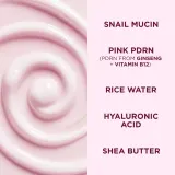 Крем для лица Eveline Cosmetics Pink Snail Glazed Skin Effect с гиалуроновой кислотой и маслом ши, 50 мл — фото 4