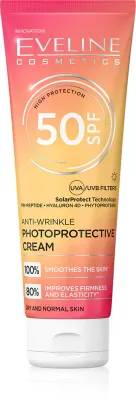 Крем для лица Eveline Cosmetics Fotoochronny Krem SPF 50 с витамином C, с пептидами, для любого типа кожи, 30 мл