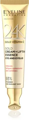 Крем для кожи вокруг глаз Eveline Cosmetics 24k Gold Caviar 24K Gold Vitamin C с витамином C, с ниацинамидом, 15 мл