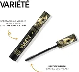 Тушь для ресниц Eveline Cosmetics Veriete Lashes Show удлиняющая, для объёма, чёрная, 10 мл, оттенок Black — фото 2