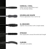 Тушь для ресниц Eveline Cosmetics Veriete Lashes Show удлиняющая, для объёма, чёрная, 10 мл, оттенок Black — фото 7