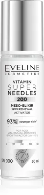 Сыворотка для лица Eveline Cosmetics Vitamin Super Needles 200 с гиалуроновой кислотой, для любого типа кожи, 30 мл
