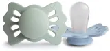 Пустышки FRIGG Lucky Size 1 силиконовые, для возраста 0-6 месяцев, 2 шт Sage/Powder Blue — фото 1