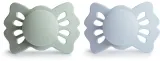 Пустышки FRIGG Lucky Size 1 силиконовые, для возраста 0-6 месяцев, 2 шт Sage/Powder Blue — фото 2
