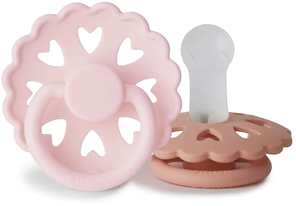 Пустышки FRIGG Fairytale Round Silicone 2-Pack Size 2 силиконовые, эргономичные, 2 шт