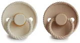 Пустышки FRIGG Rope Size 2 латексные, для возраста 6-18 месяцев, 2 шт Cream/Croissant — фото 2