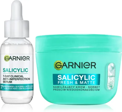Набор для лица Garnier Salicylic сорбет матирующий и сыворотка, 2 шт