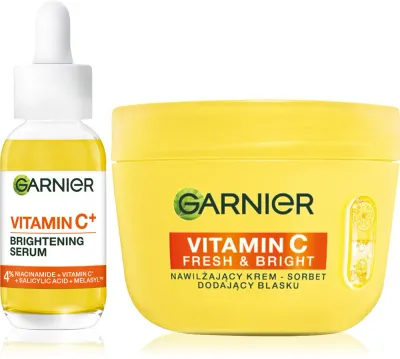 Набор для лица Garnier Vitamin C крем-сорбет и сыворотка для сияния, 2 шт