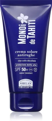 Крем солнцезащитный для лица Helan MONOI de TAHITI Sun Cream SPF50+ увлажняющий, для лица и тела, 75 мл SPF 50+