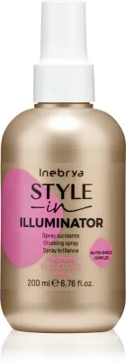 Спрей для волос Inebrya Style-In Illuminator несмываемый, для блеска, 200 мл