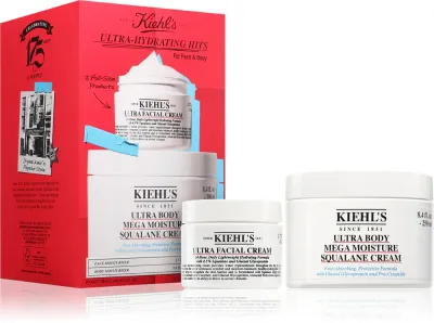 Kiehl's Ultra Body Mega Moisture Squalane Cream - Набор для ухода за кожей Ultra Body Mega Moisture Squalane Cream крем для тела и крем для лица
