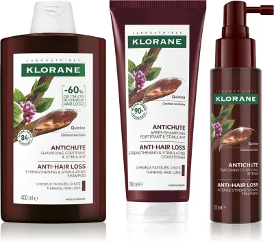 Набор для ухода за волосами Klorane Quinine Chinin шампунь, бальзам и сыворотка, 1 шт