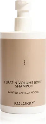 Шампунь для волос Kolorky Keratine Volume Boost Shampoo для объёма, с кератином, 390 мл Minted Vanilla Woods