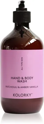 Гель для душа Kolorky Hand Body Wash для тела и рук, увлажняющий, 490 мл Patchouli &Amber Vanilla