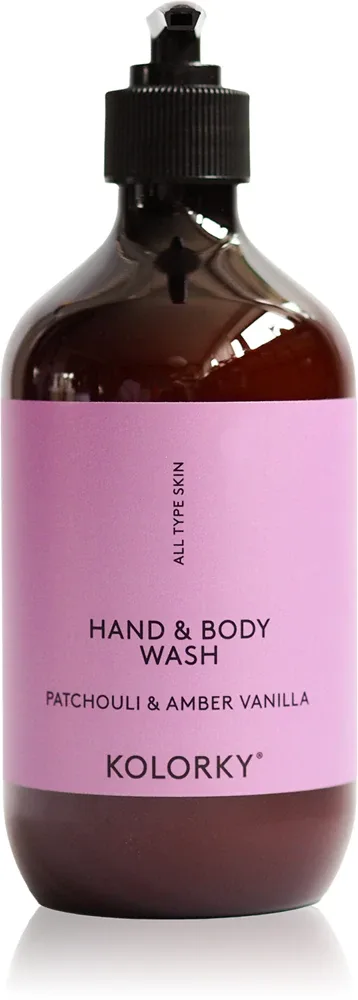 Гель для душа Kolorky Hand Body Wash для тела и рук, увлажняющий, 490 мл Patchouli &Amber Vanilla