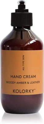 Крем для рук Kolorky Hand Cream увлажняющий, питательный, 270 мл Woody Amber & Leather