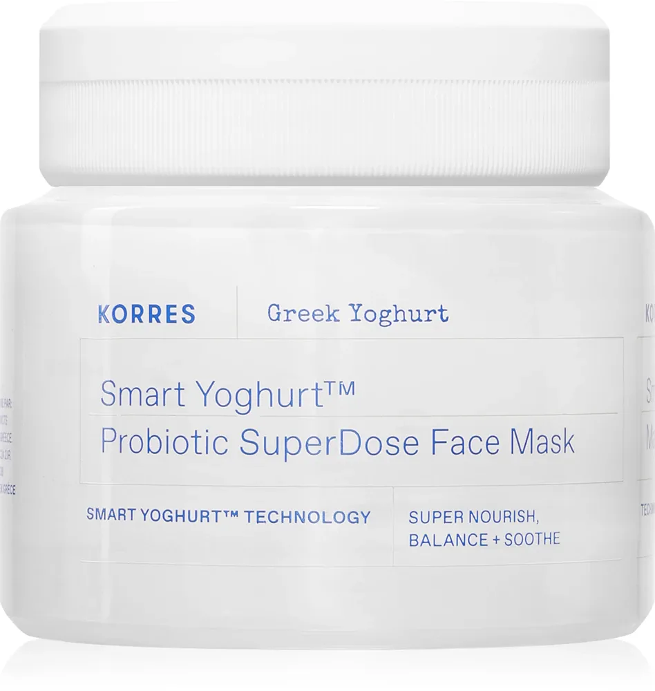 Маска для лица Korres Smart Yoghurt Probiotic SuperDose Face Mask с пробиотиками и пребиотиками, 100 мл