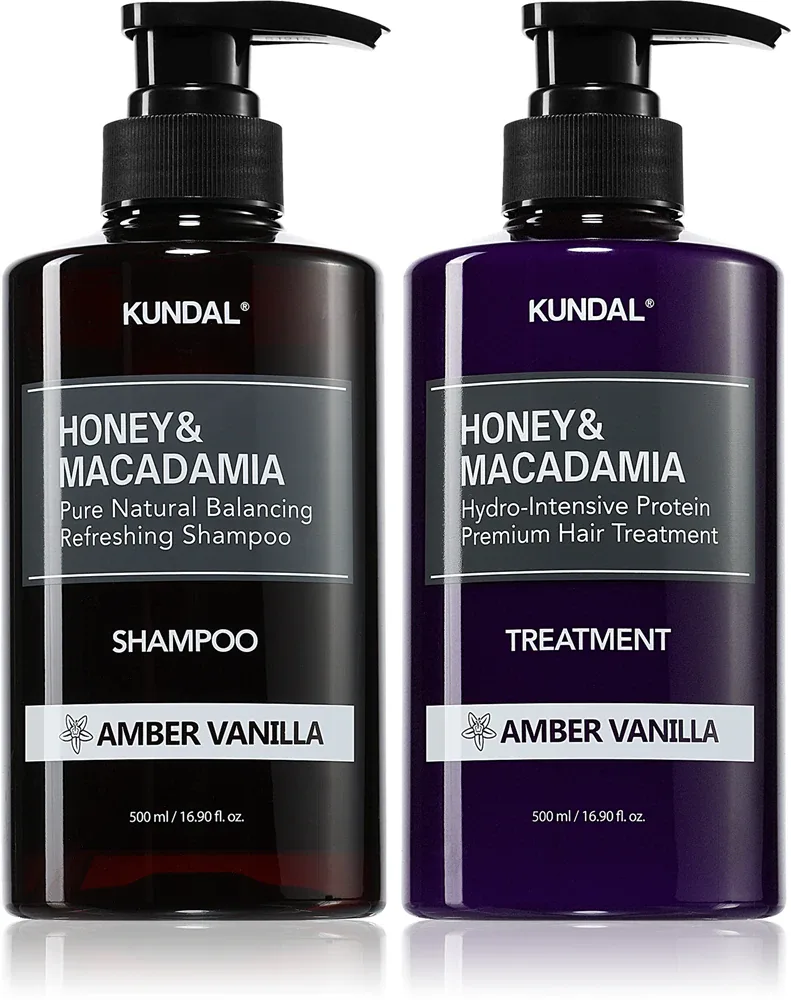 Набор для ухода за волосами KUNDAL Honey Macadamia Amber Vanilla для сухих и повреждённых волос, 1 шт