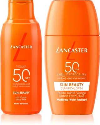 Набор солнцезащитных средств Lancaster Sun Protection Set молочко для загара и матирующая эмульсия, 1 шт