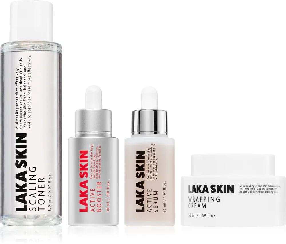 Набор для ухода за лицом Laka Skin Prepare Set тоник, две сыворотки и крем, 1 шт