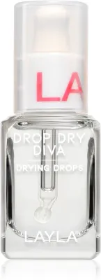 Лак для ногтей Layla Cosmetics Drop dry Diva быстросохнущий, прозрачный, 10 мл